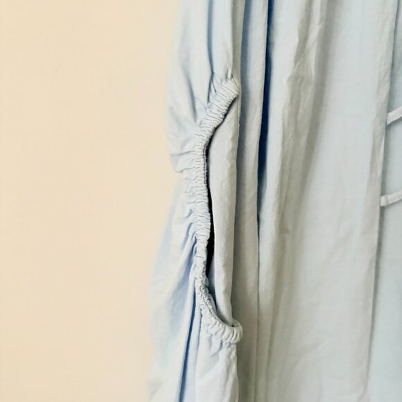 Zara Halter Ribbed Poplin Mini Dress NWT Baby Blue Size Medium - Picture 6 of 9